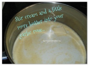 Stir in cream